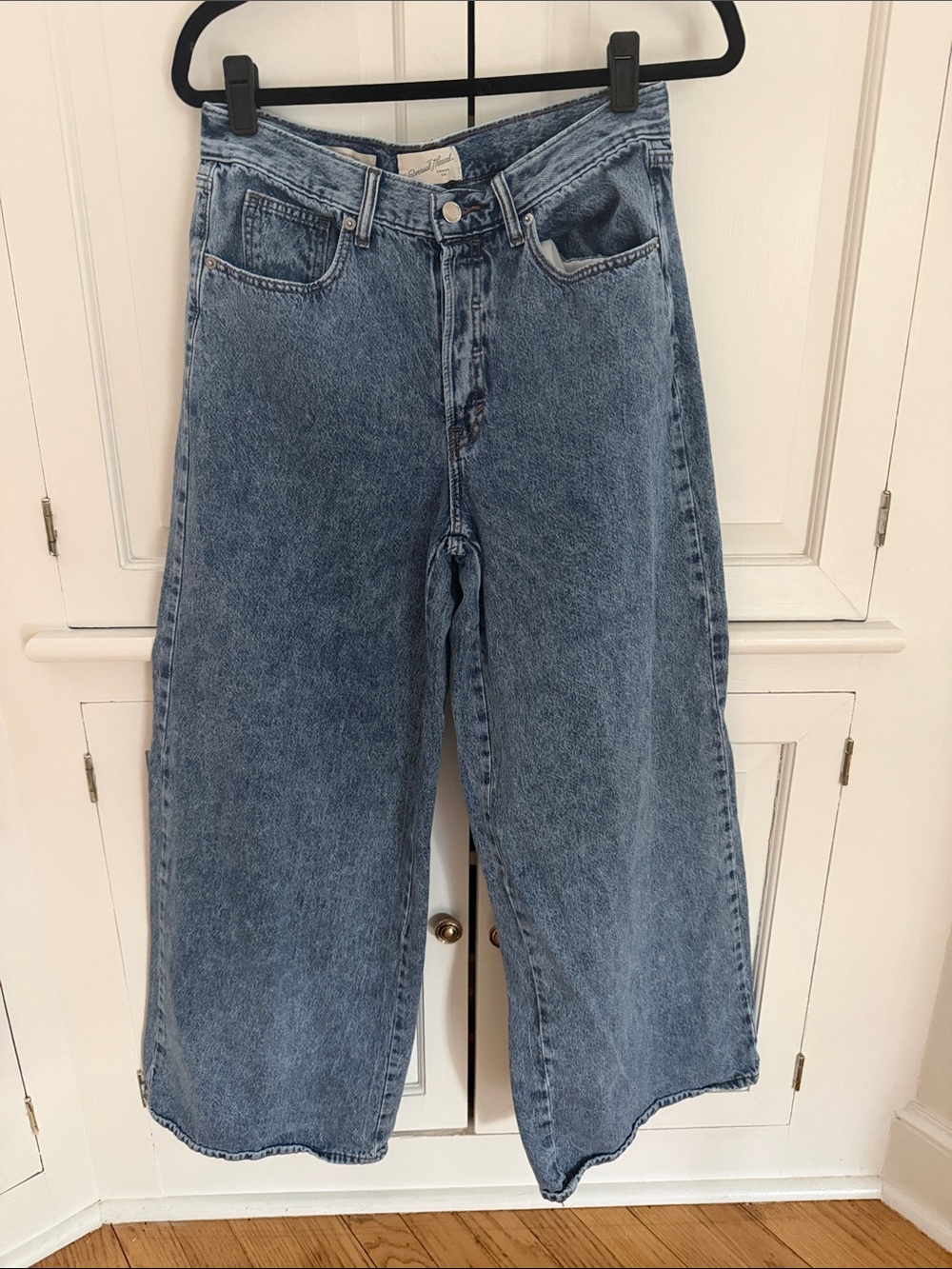 Wide Leg Light Wash Denim Jeans